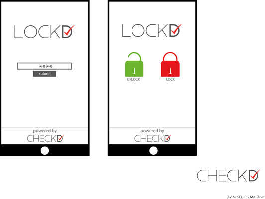 Lockd var en prototype vi lagde på oppdrag fra Mulighet AS. Låsen er mulig å åpne med en QR-skanner og NFC på telefonen. +UX<sup>®</sup>